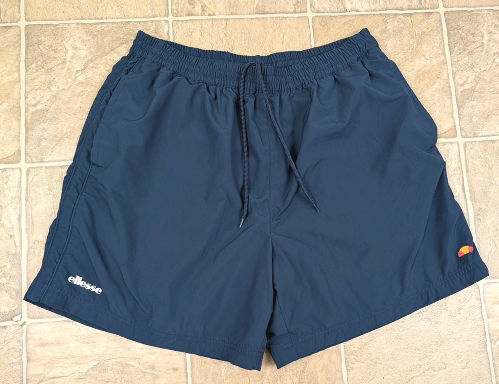 Ellesse Italia USA sz XL Swimming Shorts or Trunks lined navy blue swim men 0298